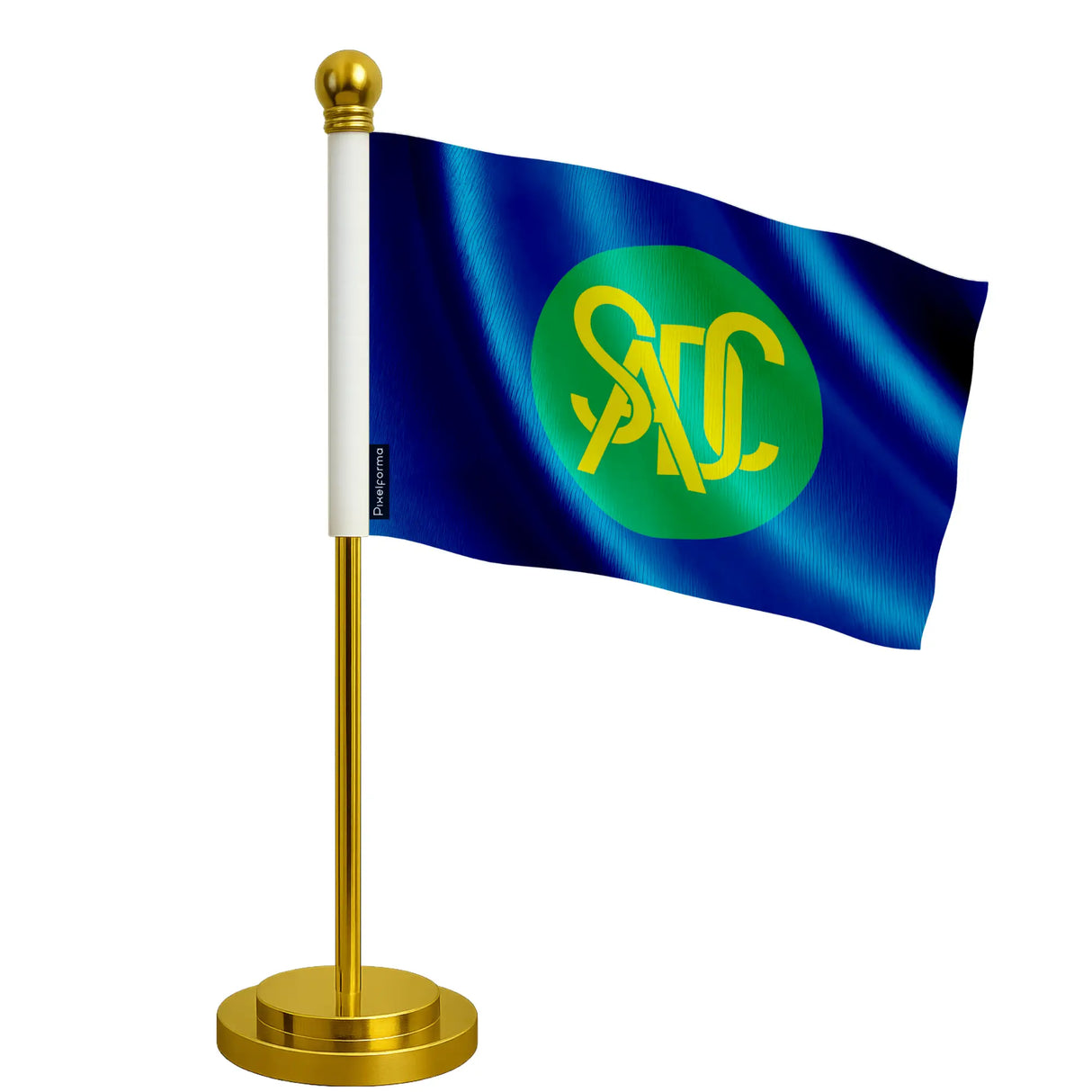 Drapeau bureau développement d’afrique australe polyester socle