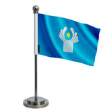 Drapeau bureau états indépendants polyester socle acier inoxydable