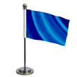 Drapeau bureau france bleu foncé polyester socle acier