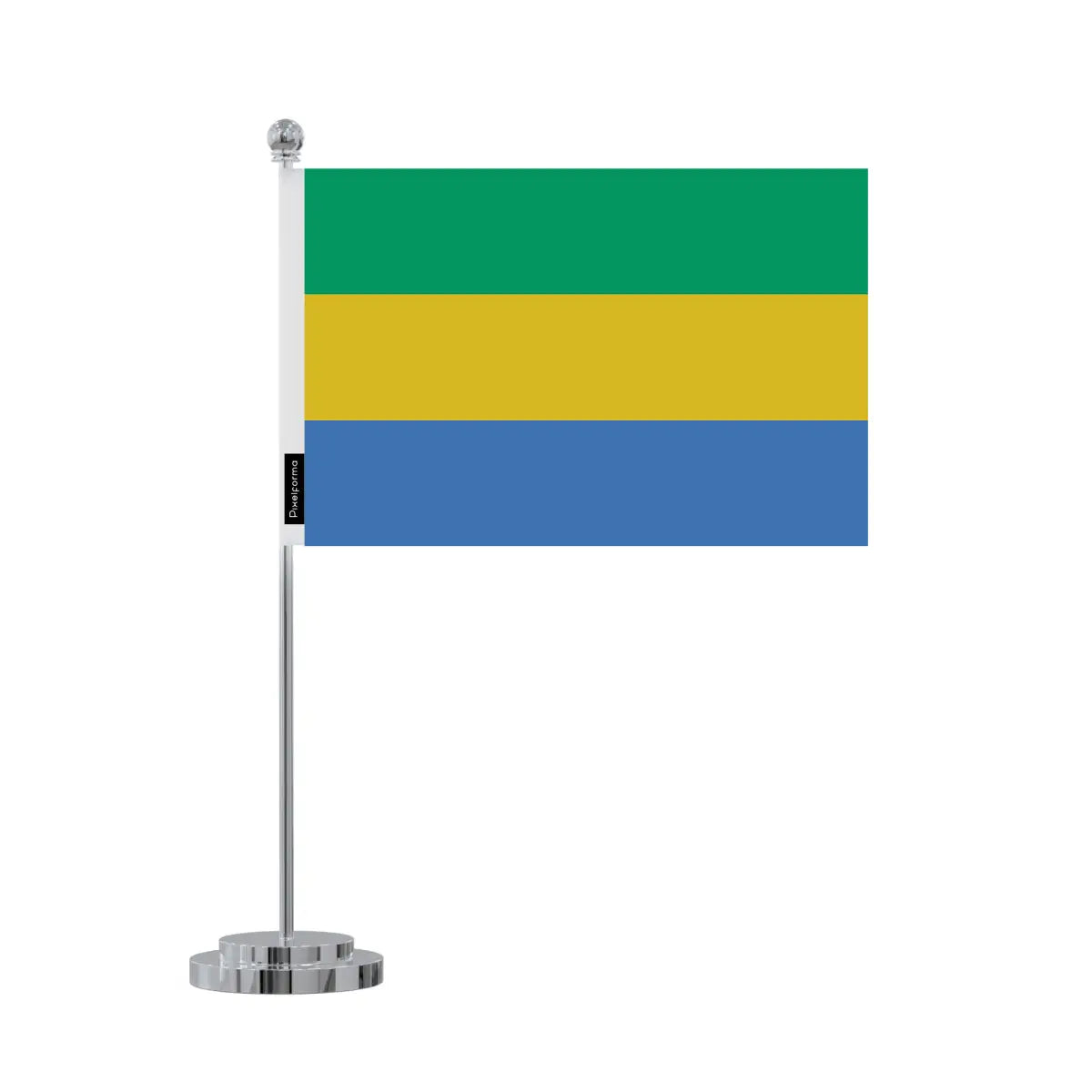 Drapeau bureau gabon en polyester - pixelforma