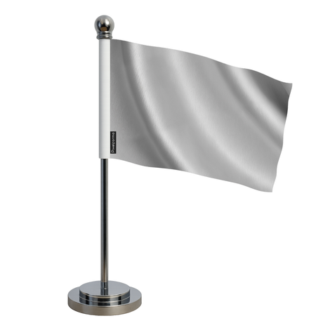 Drapeau bureau gris en polyester - pixelforma