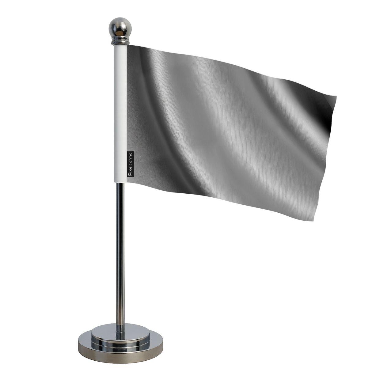 Drapeau bureau gris foncé en polyester - pixelforma