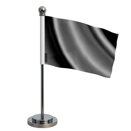 Drapeau bureau gris noir en polyester - pixelforma