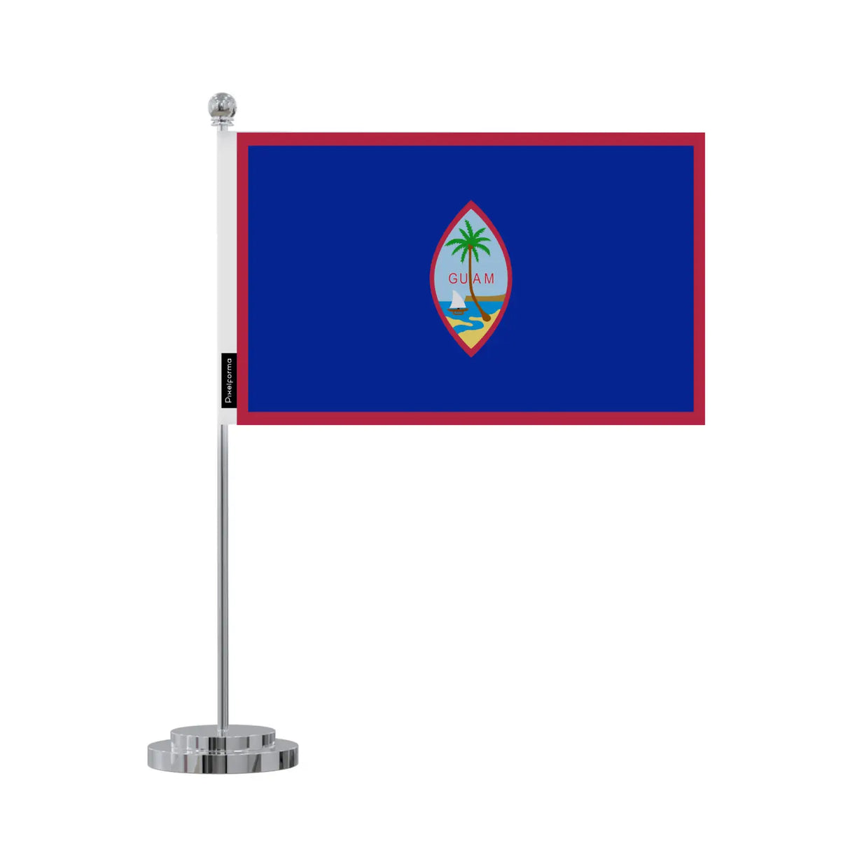 Drapeau bureau guam en polyester - pixelforma