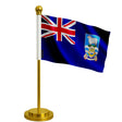 Drapeau bureau îles malouines polyester socle acier inoxydable