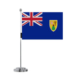 Drapeau bureau Îles Turques-et-Caïques en Polyester - Pixelforma 