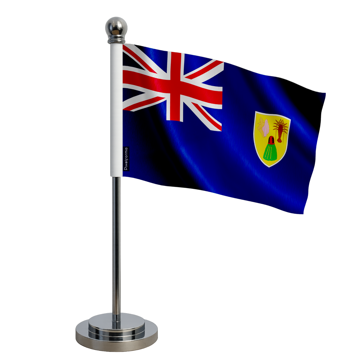 Drapeau bureau îles turques-et-caïques en polyester - pixelforma