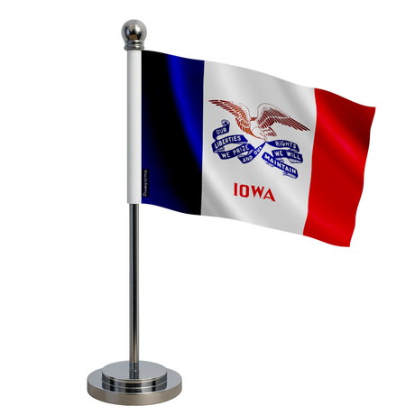 Drapeau bureau iowa en polyester - pixelforma