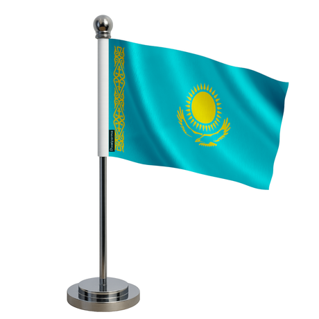 Drapeau bureau kazakhstan en polyester - pixelforma