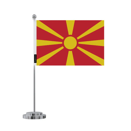 Drapeau bureau macédoine du nord en polyester - pixelforma