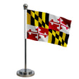 Drapeau bureau maryland polyester avec socle acier inoxydable