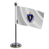 Drapeau bureau massachusetts en polyester - pixelforma