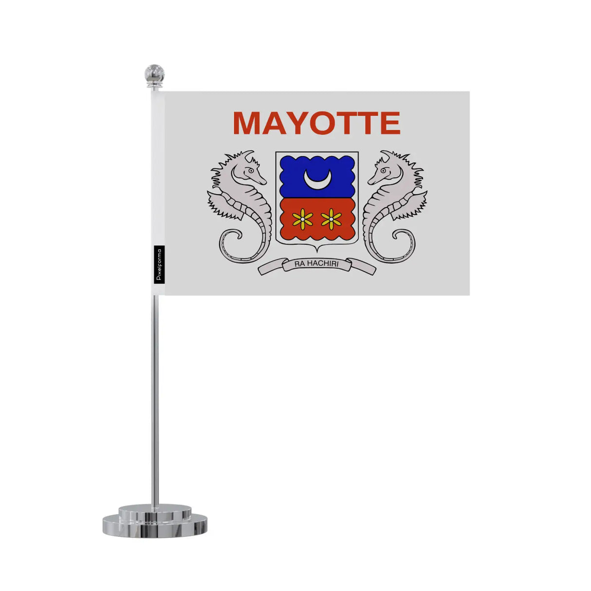 Drapeau bureau mayotte en polyester - pixelforma