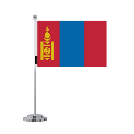 Drapeau bureau mongolie en polyester - pixelforma