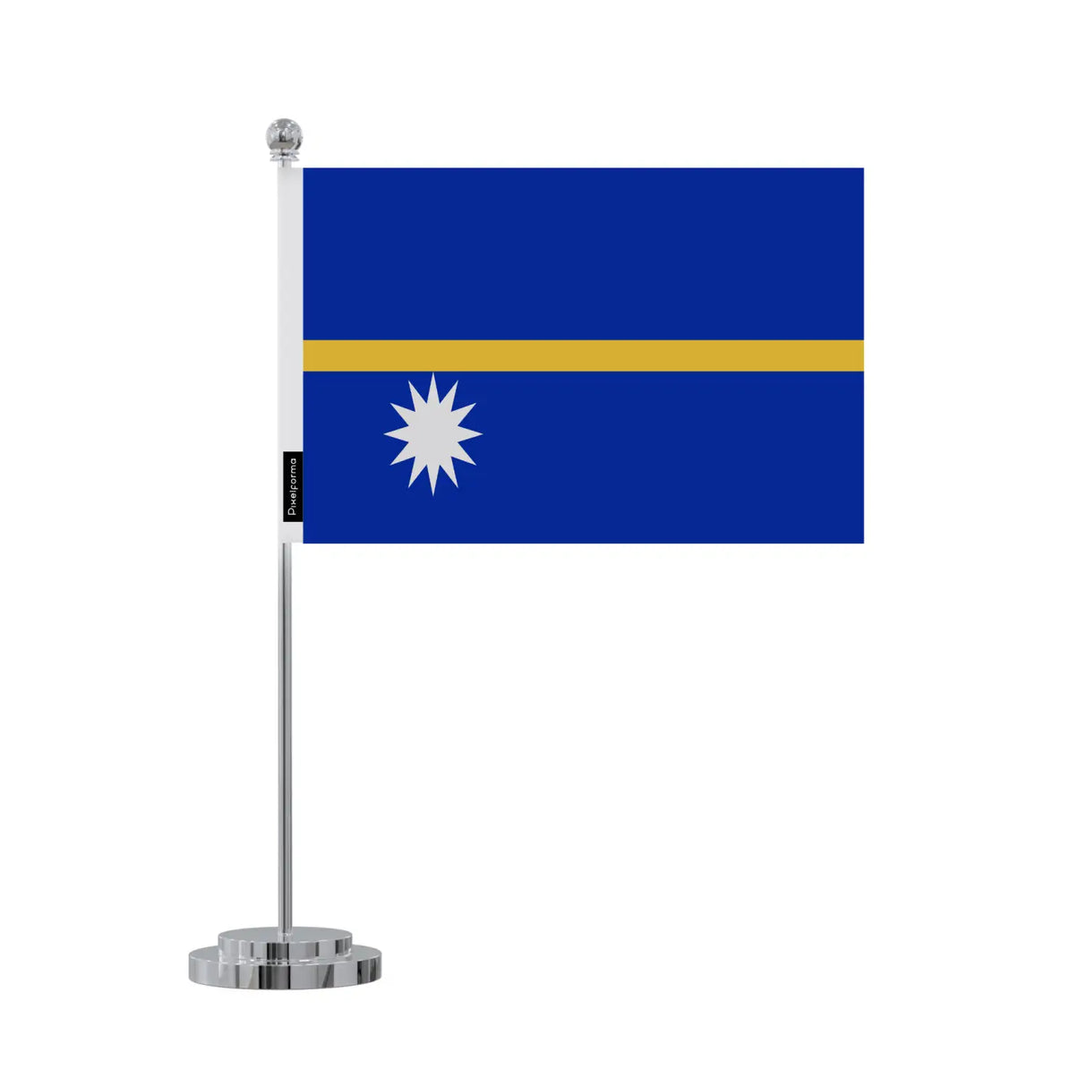 Drapeau bureau nauru en polyester - pixelforma