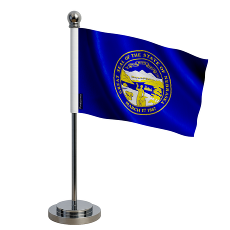 Drapeau bureau nebraska en polyester - pixelforma
