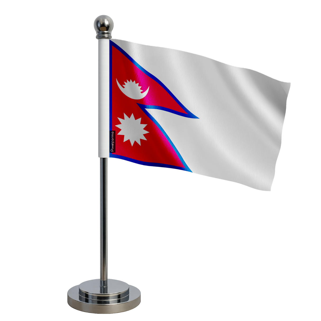 Drapeau bureau népal en polyester - pixelforma