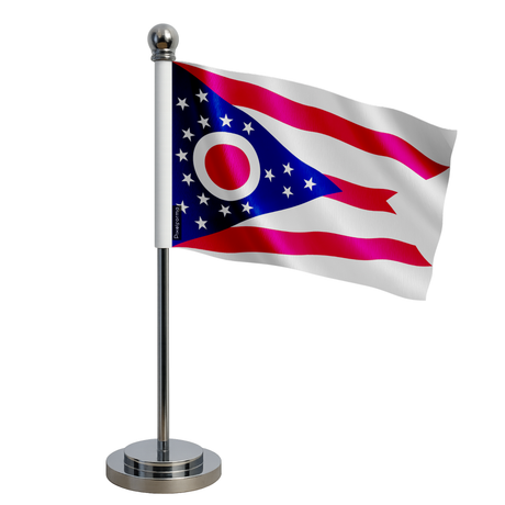 Drapeau bureau ohio en polyester - pixelforma