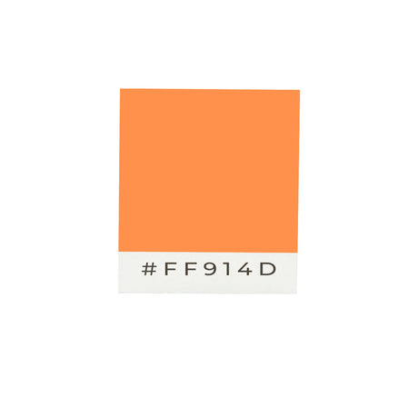 Drapeau bureau orange en polyester socle acier inoxydable