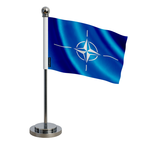 Drapeau bureau otan en polyester - pixelforma