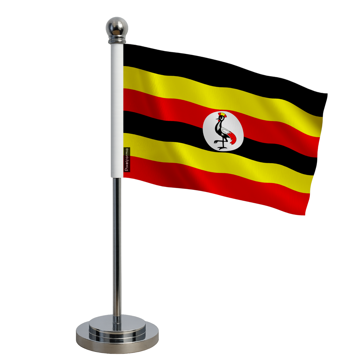 Drapeau bureau ouganda en polyester - pixelforma