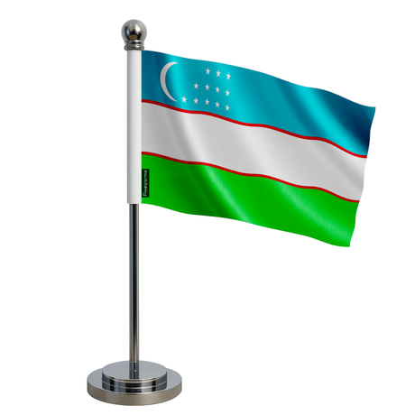 Drapeau bureau ouzbékistan en polyester - pixelforma