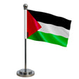 Drapeau bureau palestine polyester socle acier inoxydable