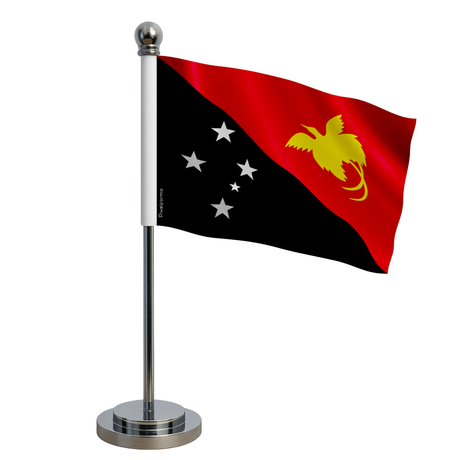 Drapeau bureau papouasie-nouvelle-guinée en polyester - pixelforma