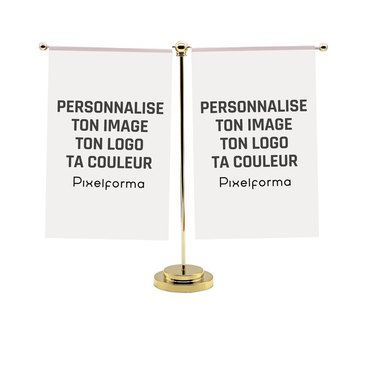 Drapeau bureau personnalisé en T Ornement de bureau - Pixelforma