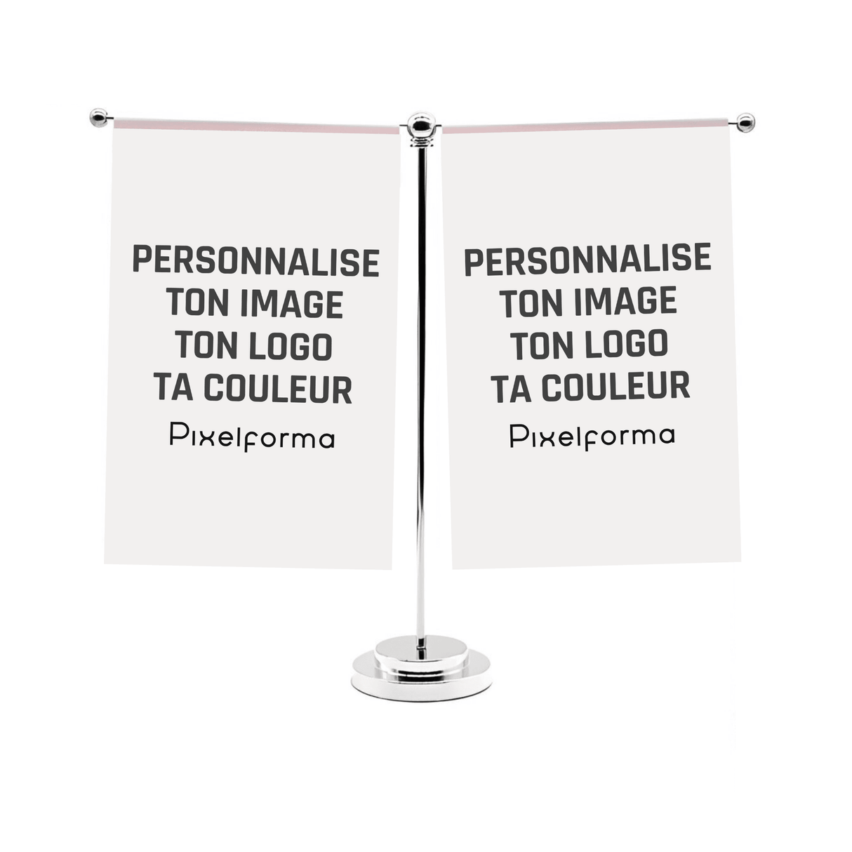 Drapeau bureau personnalisé en T Ornement de bureau - Pixelforma