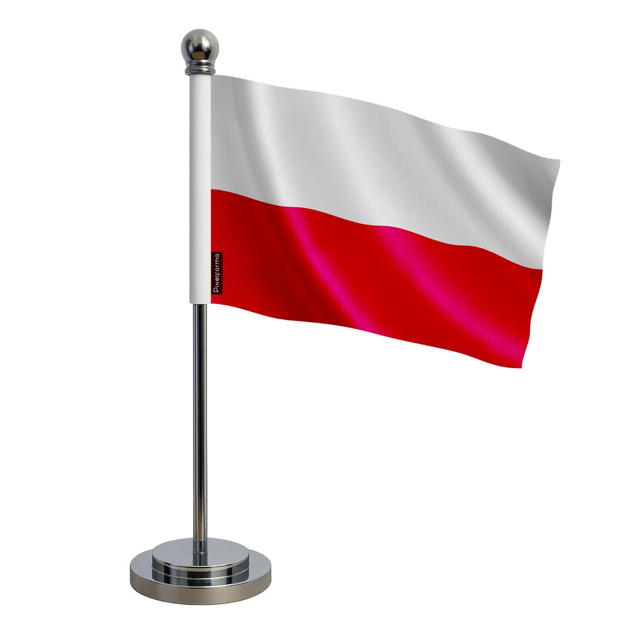 Drapeau bureau pologne en polyester - pixelforma