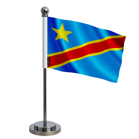 Drapeau bureau république démocratique du congo en polyester - pixelforma