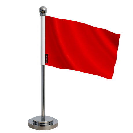Drapeau bureau rouge en polyester - pixelforma
