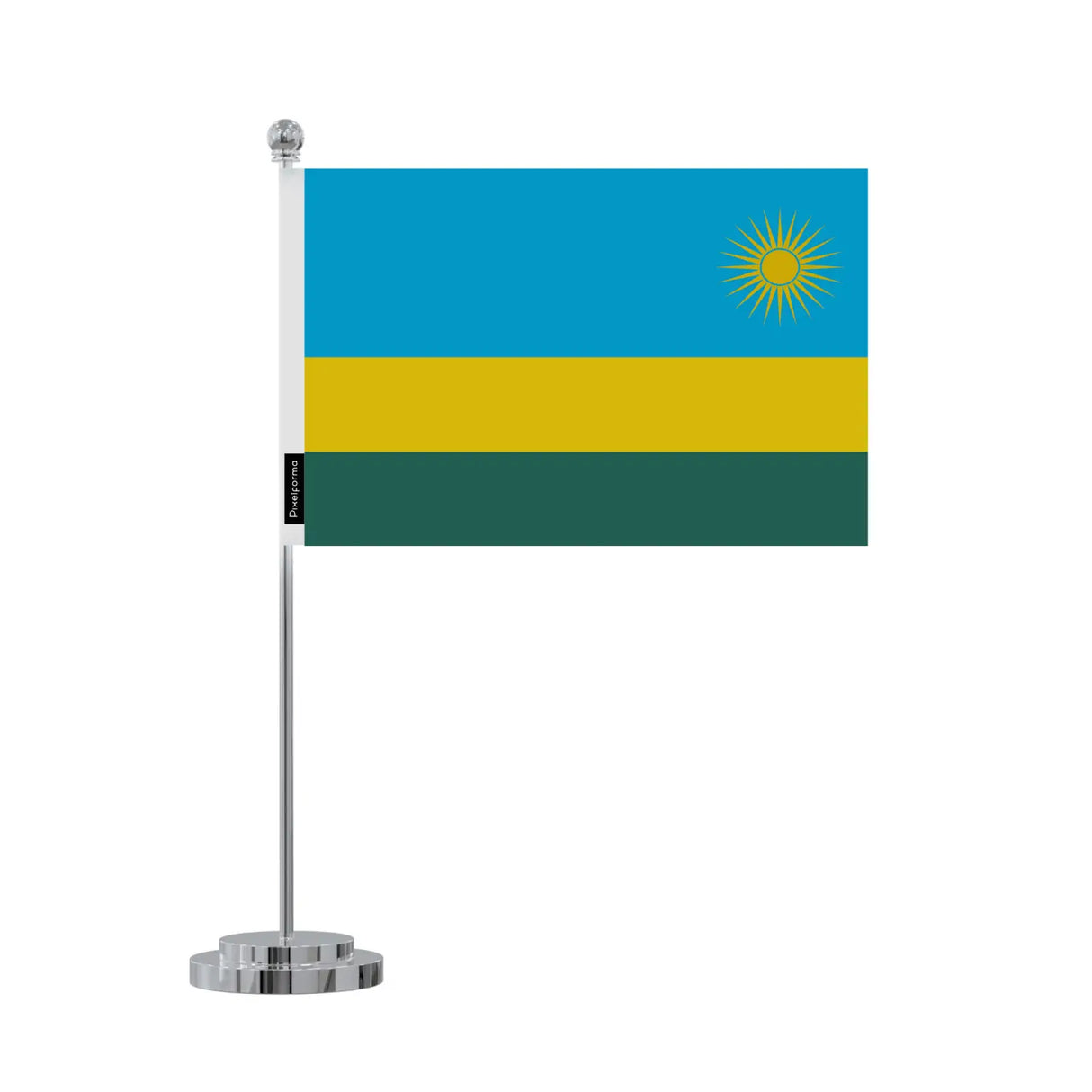 Drapeau bureau rwanda en polyester - pixelforma