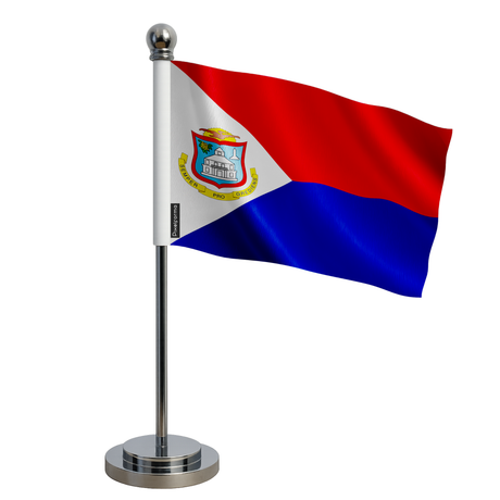 Drapeau bureau saint-martin en polyester - pixelforma