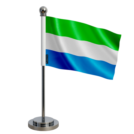 Drapeau bureau sierra leone en polyester - pixelforma