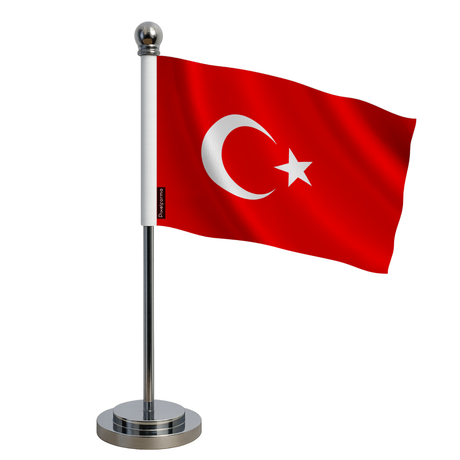Drapeau bureau turquie en polyester - pixelforma