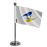Drapeau bureau union économique eurasiatique en polyester - pixelforma