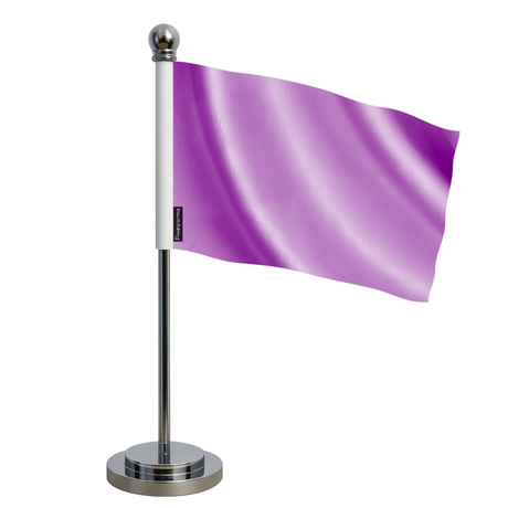 Drapeau bureau violet clair en polyester - pixelforma