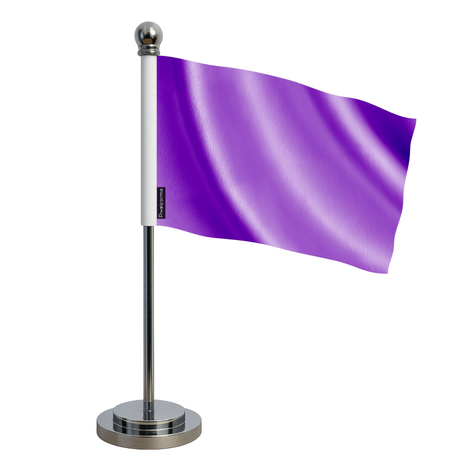 Drapeau bureau violet en polyester - pixelforma