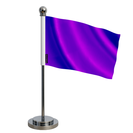 Drapeau bureau violet foncé en polyester - pixelforma
