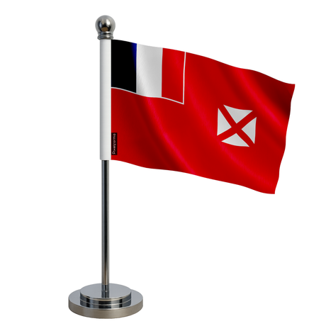Drapeau bureau wallis-et-futuna en polyester - pixelforma