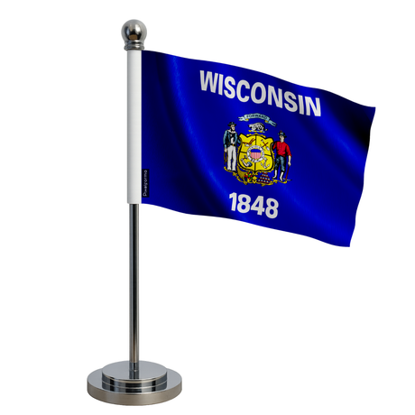 Drapeau bureau wisconsin en polyester - pixelforma