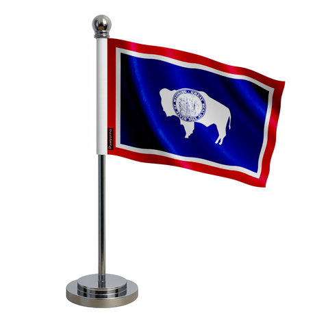 Drapeau bureau wyoming en polyester - pixelforma