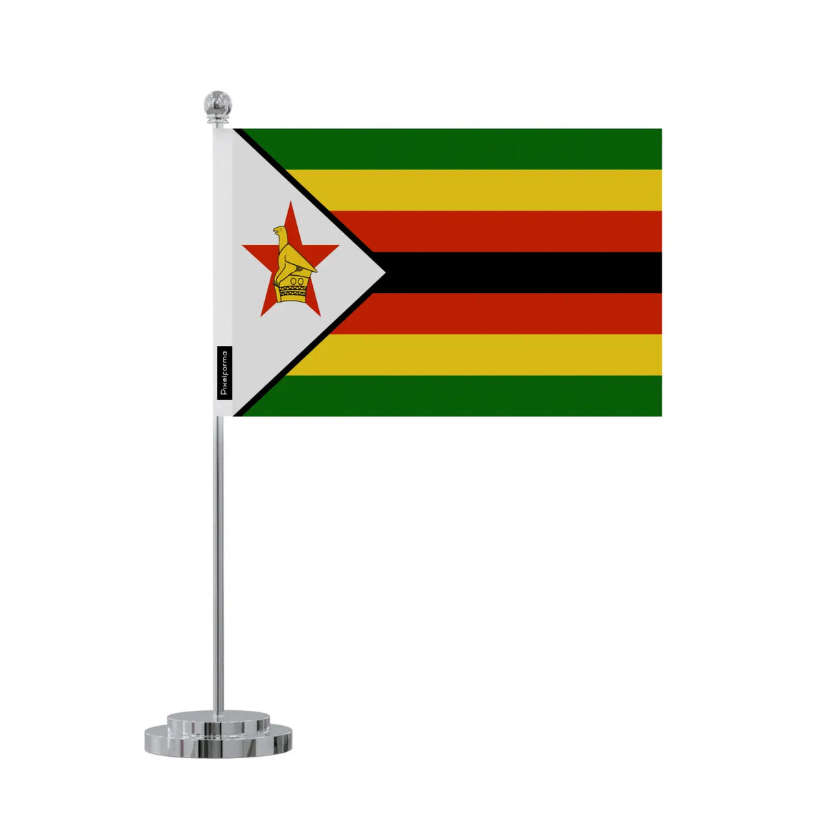 Drapeau bureau zimbabwe en polyester - pixelforma