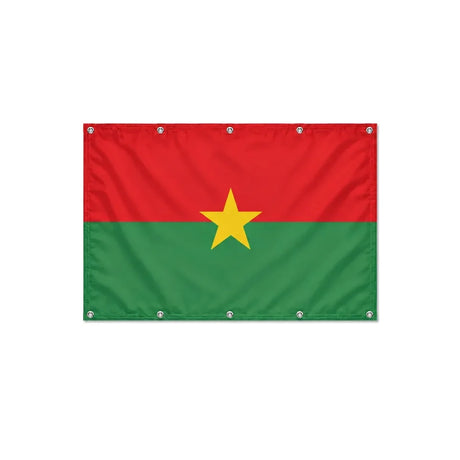 Drapeau du Burkina Faso format S en polyester avec dix œillets