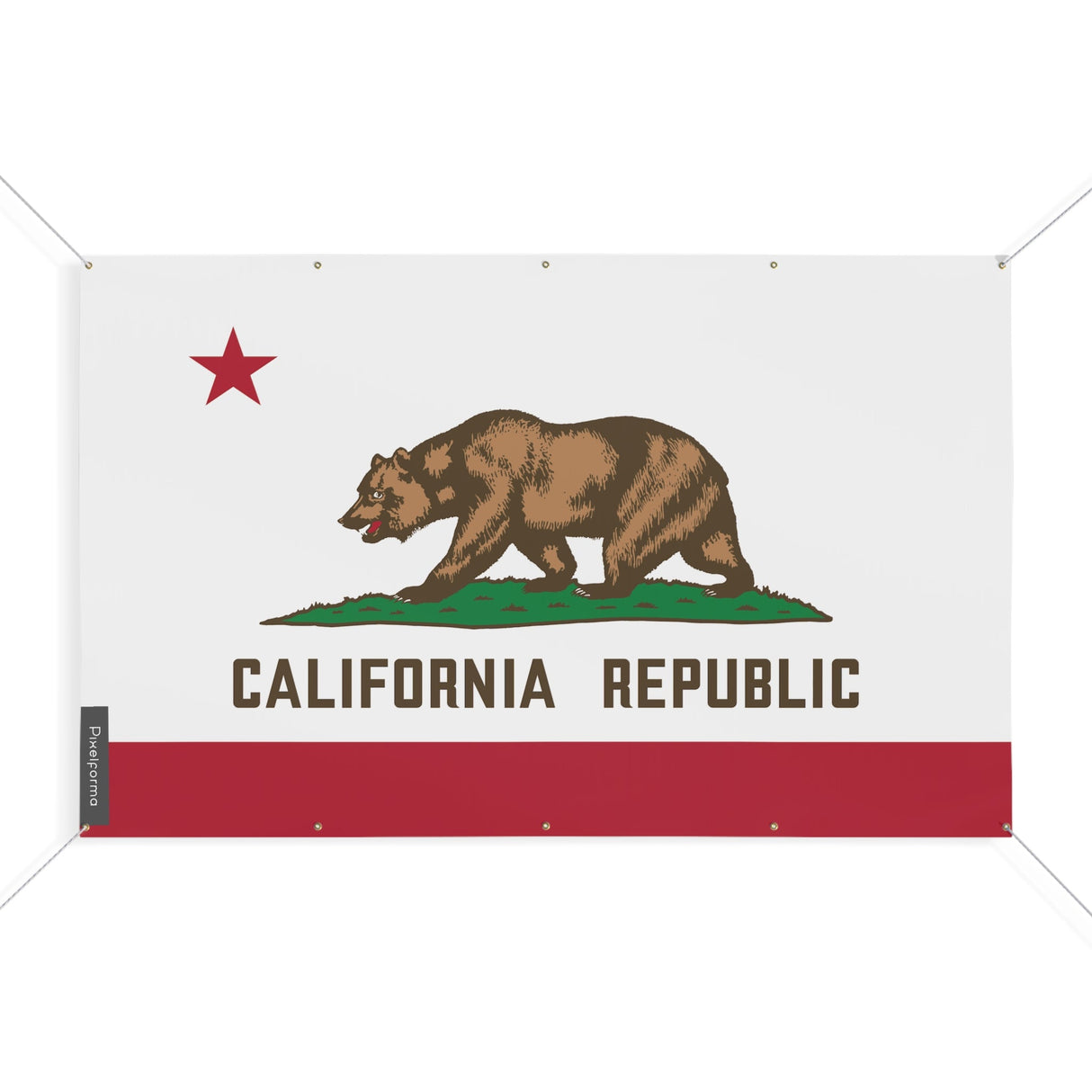 Drapeau Californie 10 Oeillets en Plusieurs Tailles (S)