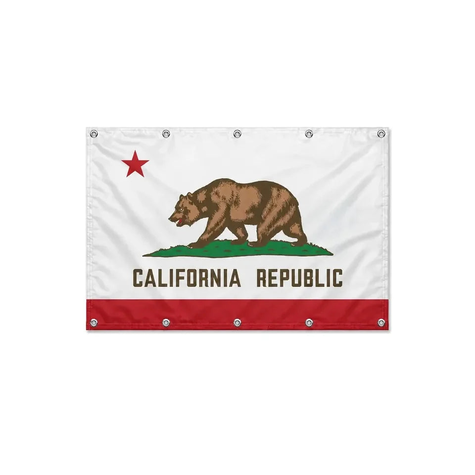 Drapeau de la Californie format S en polyester avec dix œillets