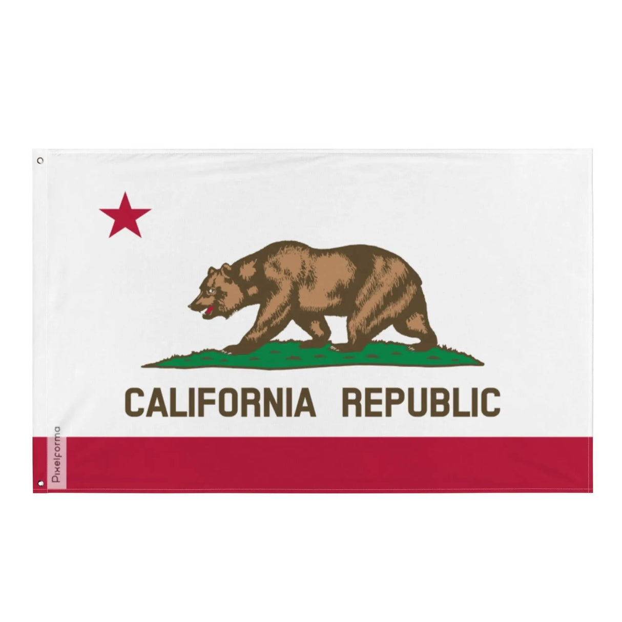 Drapeau californie polyester résistant œillets à gauche