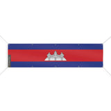 Drapeau cambodge en polyester résistant pour extérieur